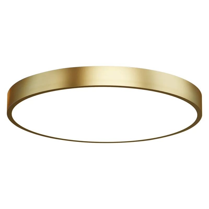

Ultra-thin LED Ceiling Lamp Living room Surface Installation Bedroom Kitchen Fixture Dining Room Copper Home Decoration Lighting