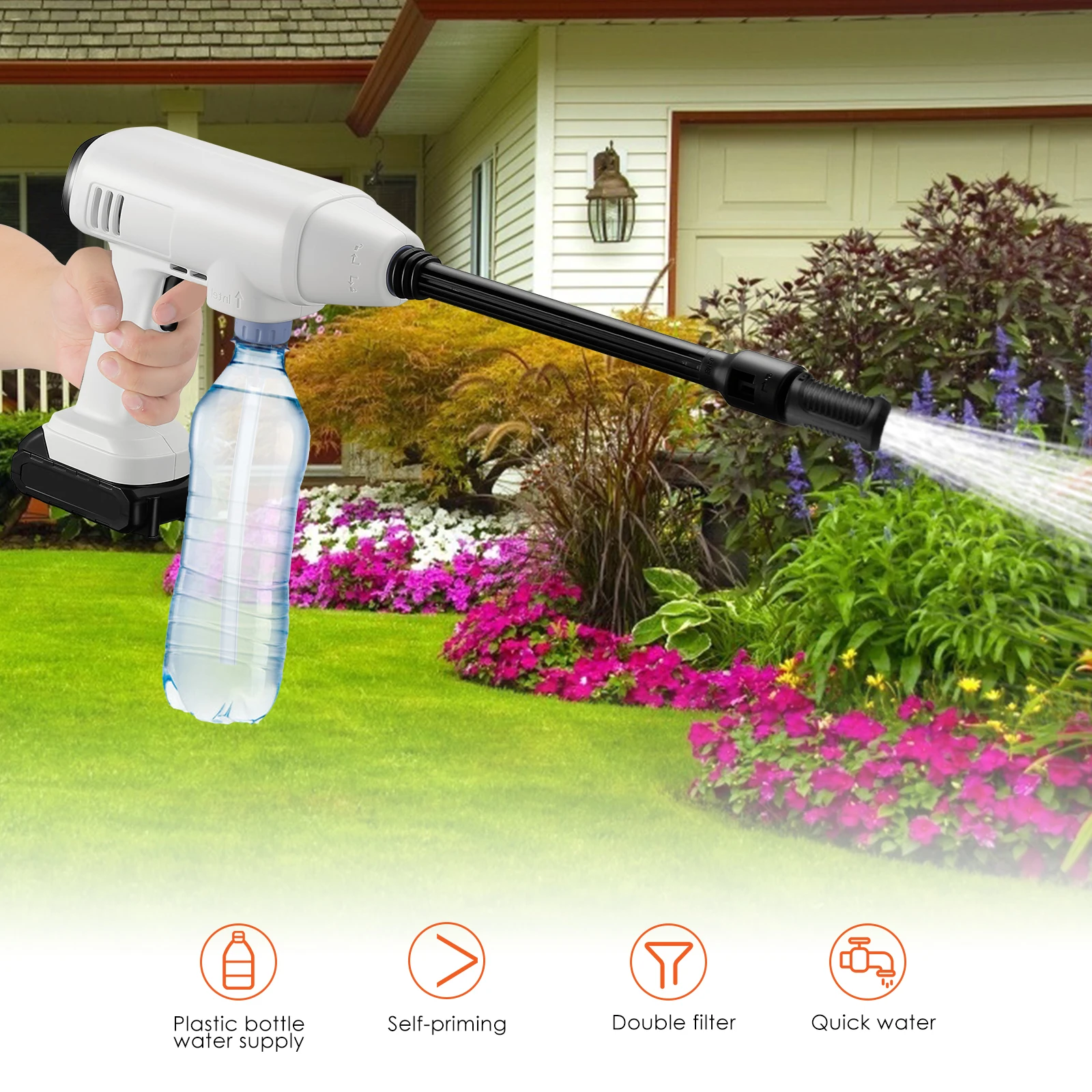 

Wireless High Pressure Washer 24V Cordless Electric Washer Gun Cleaner For Car Wash Fence Floor Protable Wash Watering Sprayer