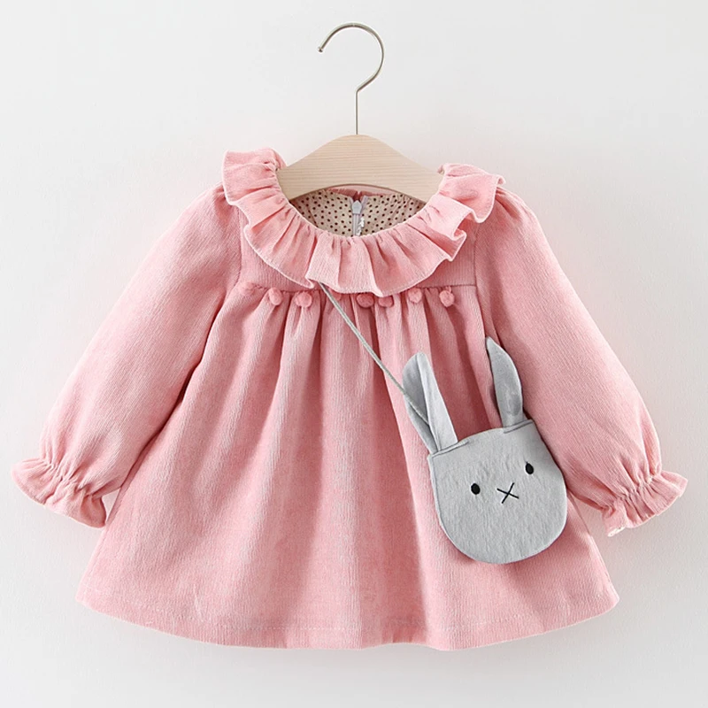 Платье для маленьких девочек осенне зимнее теплое праздвечерние чное платье