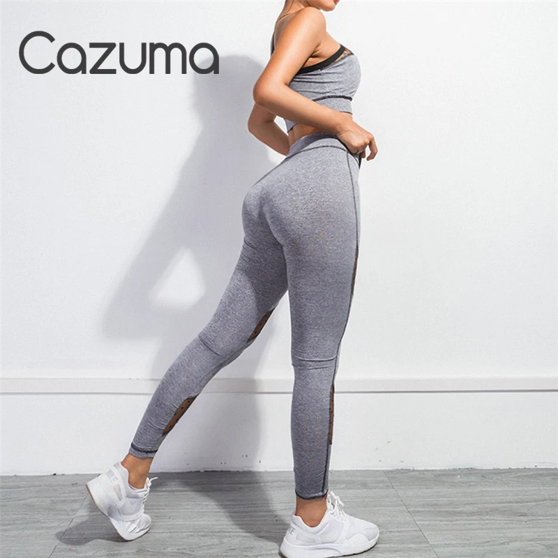Женские штаны Cazuma комплект из 2 предметов одежда для занятий йогой Лоскутная