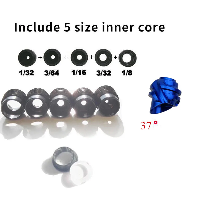 37 Degree Blue Set 45/37 градусов Алюминиевый Открытый прицел корпус Внутренний сердечник осветлитель диафрагма объектив блочный лук открытый стрельба из лука аксессуары - Цвет: 37 Degree Blue Set