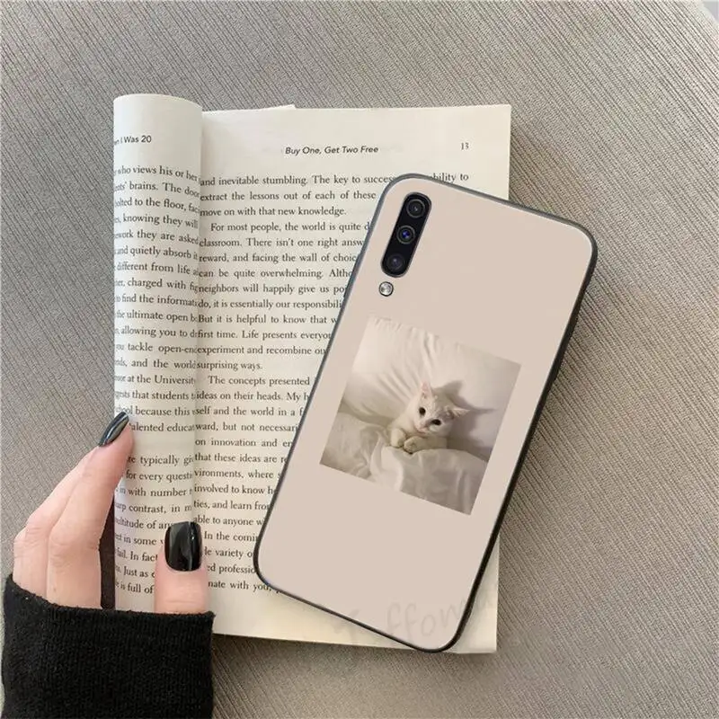 

cat Pink Aesthetic cute aesthetic Phone Case For Samsung galaxy S 9 10 20 A 10 21 30 31 40 50 51 71 s note 20 j 4 2018 plus