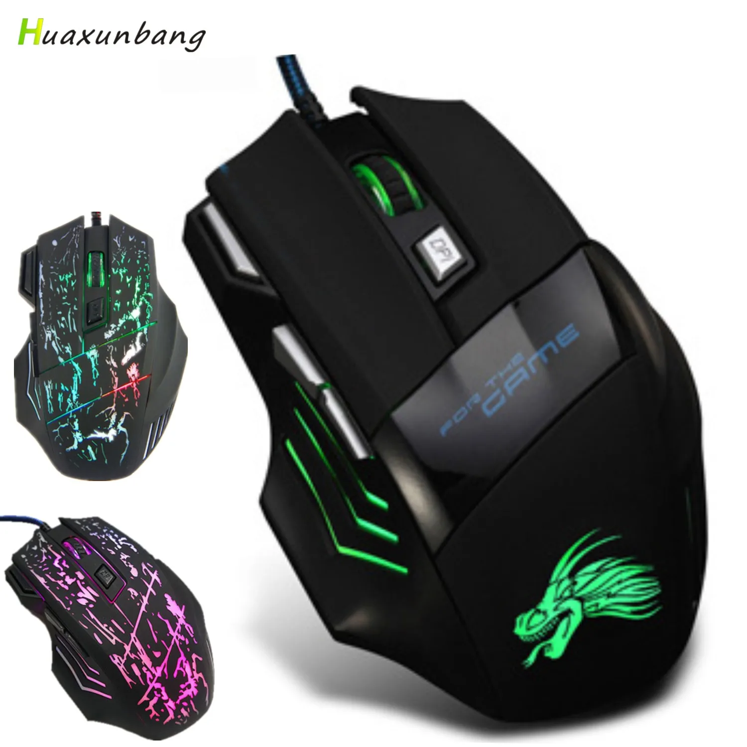 Игровой коврик для мыши эргономичной светодиодная оптическая USB Проводная 7