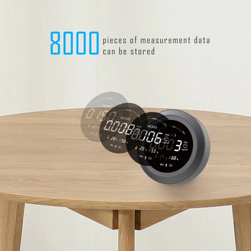 

Air Quality Tester BT Formaldehyde Detector PTH- High Sensitive Poisoning Alarm Detector Air Quality Monitor