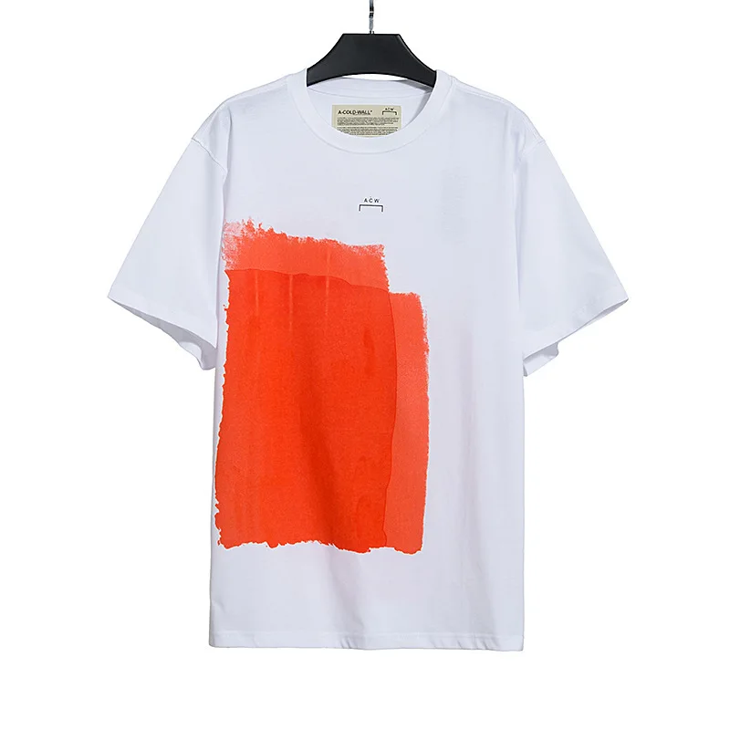 

Campus Style A-COLD-WALL* T-shirt Men Women Best Quality ACW A Cold Wall T-shirt White Red Painted