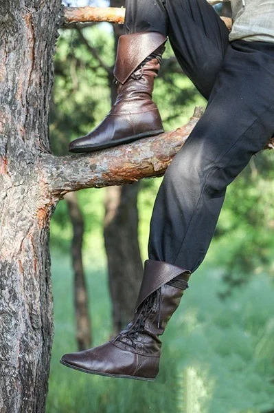 Ботинки женские кожаные для косплея в готическом стиле | Тематическая одежда и