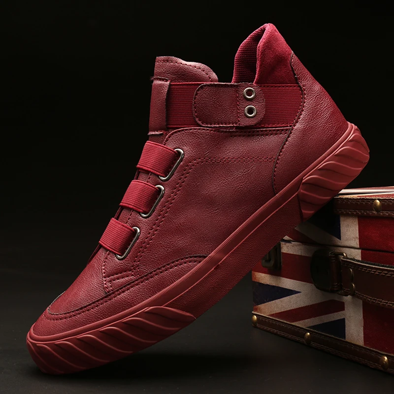 Мужские кожаные повседневные кроссовки модные черные туфли на плоской подошве