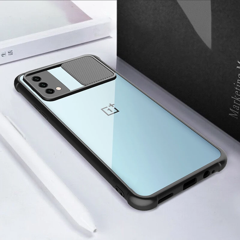 slide camera lens protection shockproof matte clear phone case for one plus nord ce 5g 9 9pro solid soft acrylic tpu cover case free global shipping