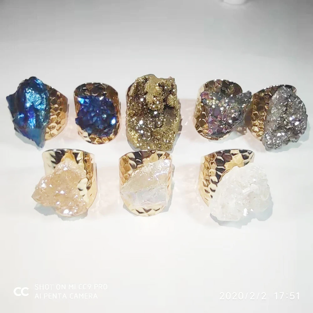 Оптовая продажа лидер продаж кольцо в форме бутона с кристаллами цветное широким