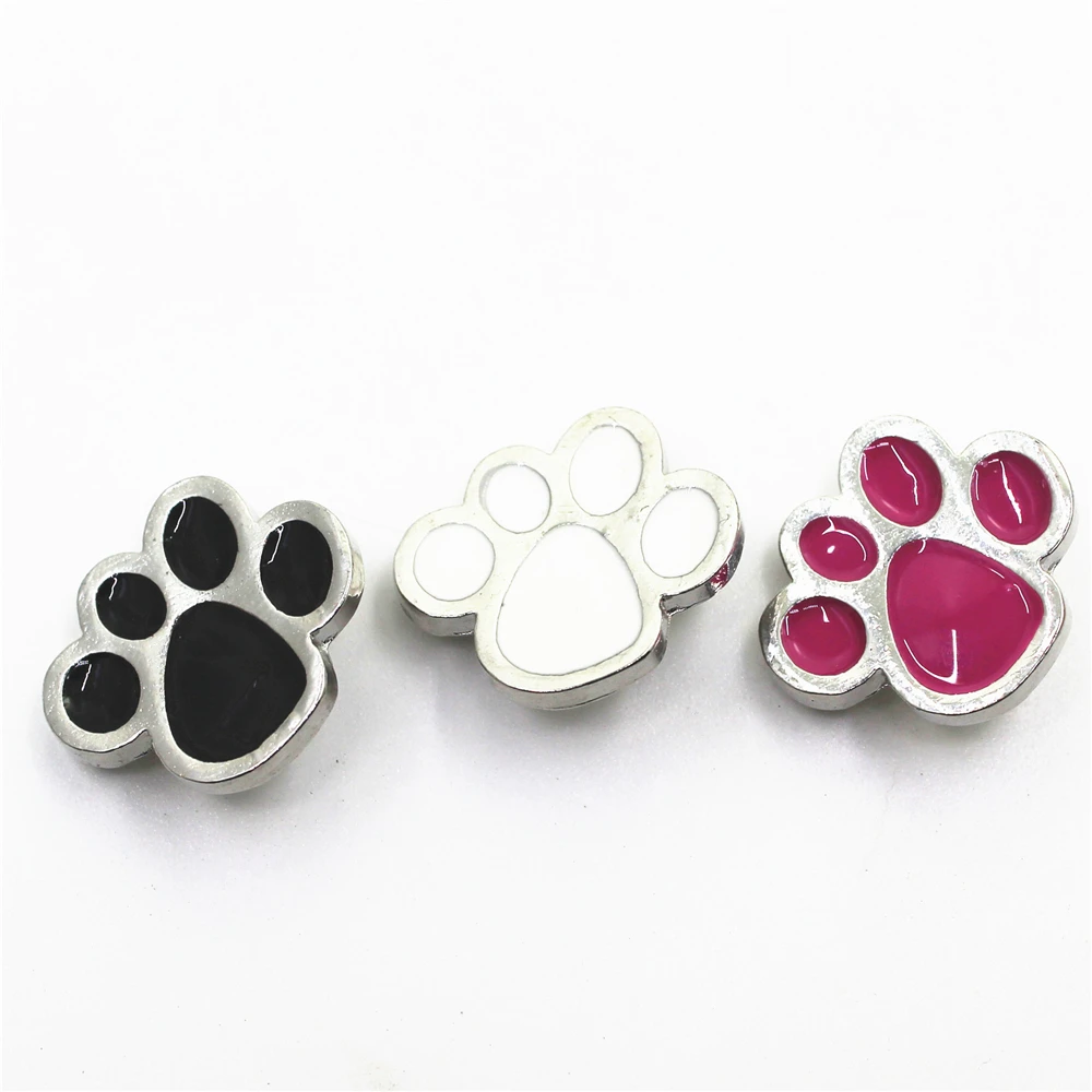 Оптовая продажа 2019 10 шт. смешанные 3 цвета кнопки Собачья лапа 18 мм Имбирная эмаль