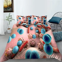 new biochemical cell printing bedding set duvet cover with pillowcases single double queen king sizes 23pcs