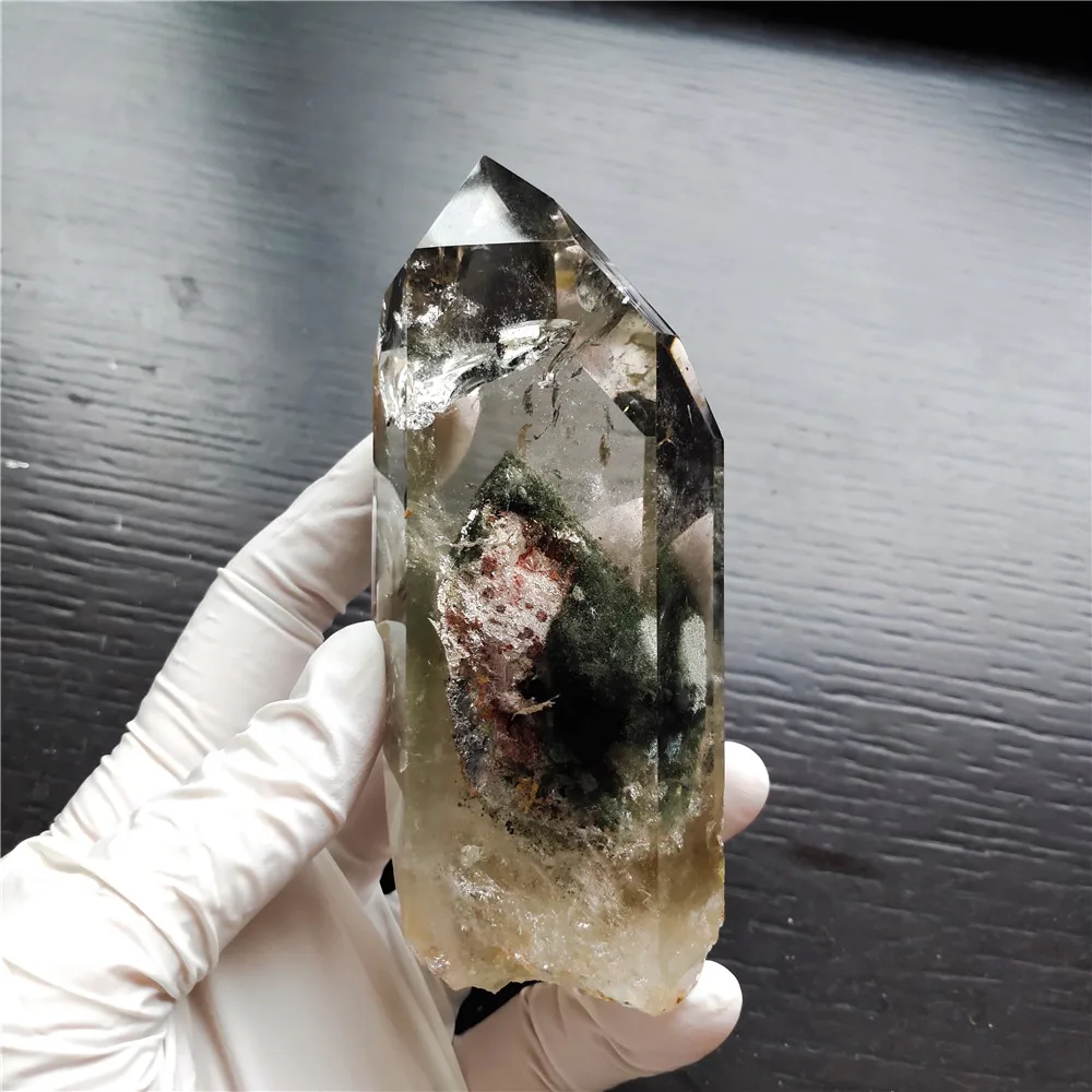 Натуральные Phantom Quartz Point Ghost Crystal Wand Himalaya натуральные лечебные камни для домашнего