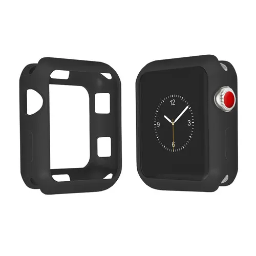 Чехол для apple watch 4 3 5 Чехол 44 мм/40 мм apple watch band 42 мм 38 мм iWatch чехол 3 2 1 рамка полный защитный чехол бампер - Цвет ремешка: black