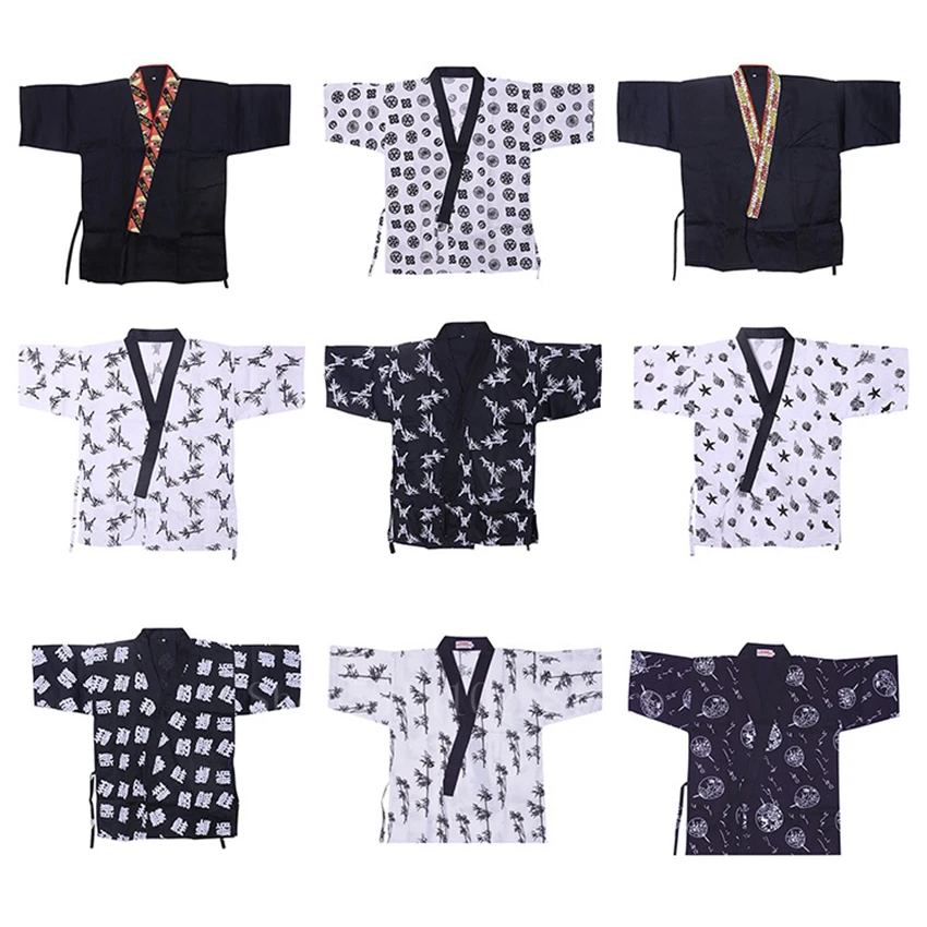 

9 Colors Japanese Chef Jacket Cook Uniform Unisex Women Men Kitchen Restaurant Master Sushi Kitchen Breathable Workwear Hat Top