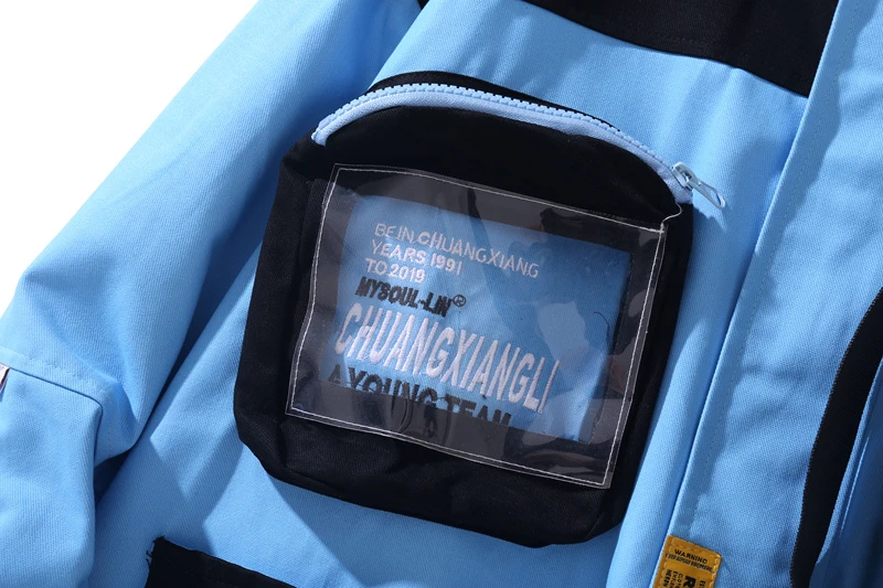Карго куртка в уличном стиле Techwear мужские осенние куртки и пальто