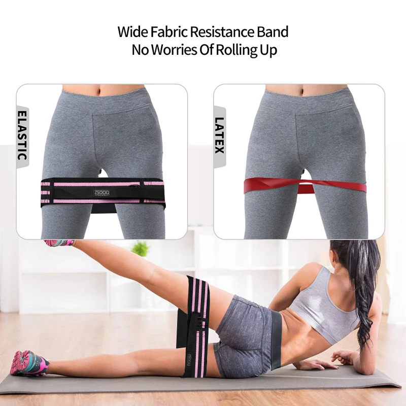 Resistance Bands Hip Loop Fitness Workout Lifting Adjustable Braided Anti Slip Booty Exercise Yoga Elastic Circle | Спорт и