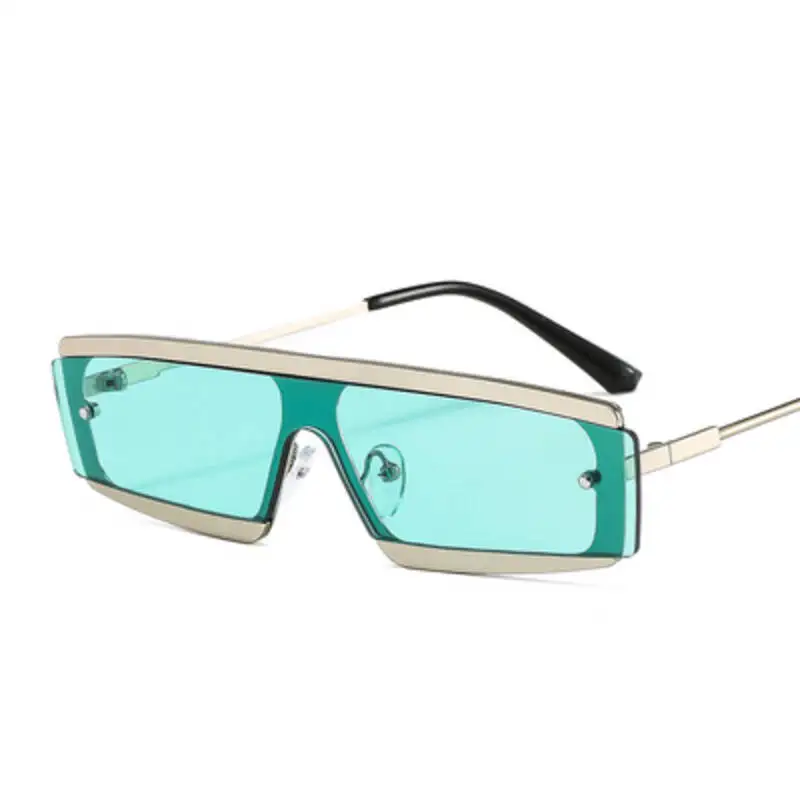 

Trendy One-Piece Rectangle Sunglasses For Women Luxury Brand Colored Ocean Sun Glasses Ladies Small Frame Square Shades Men