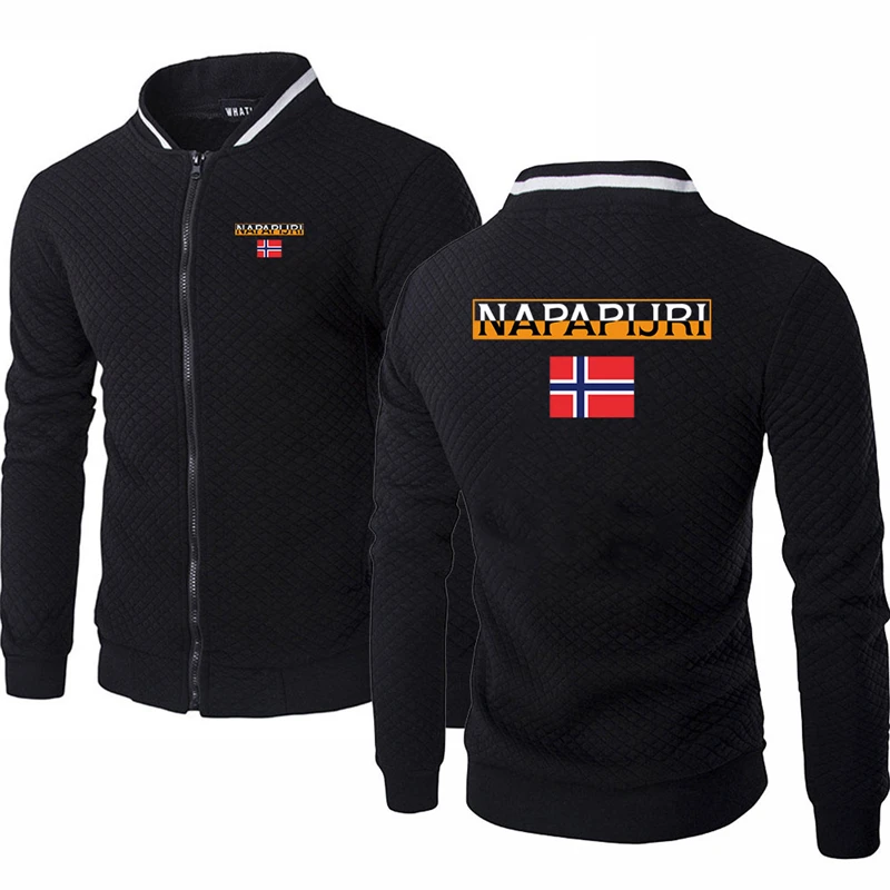 

2021 Brand New Men's Zipper Sweatshirts Zipper Collar Jacket Cardigan for printing Male Casual Plaid Sweatshirt