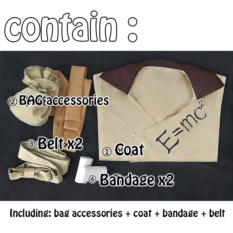 

Anime Dr.STONE cosplay costumes Ishigami Senkuu uniform for women men Coat / bandage / belt / parts Halloween Anime costumes