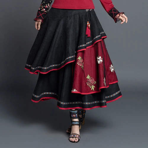 Женская фатиновая юбка до щиколотки асимметричная макси с высокой талией и