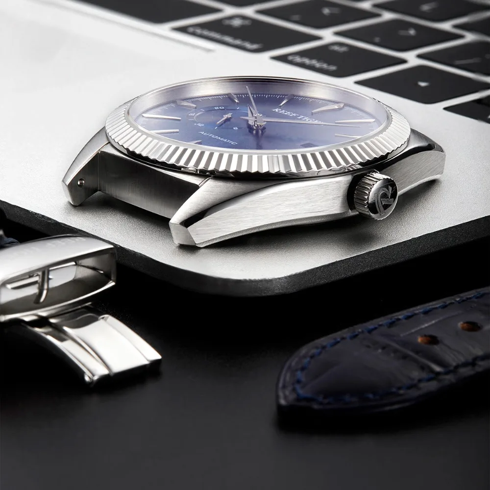 Мужские автоматические часы с ремешком Tiger Reef/RT Роскошные водонепроницаемые из