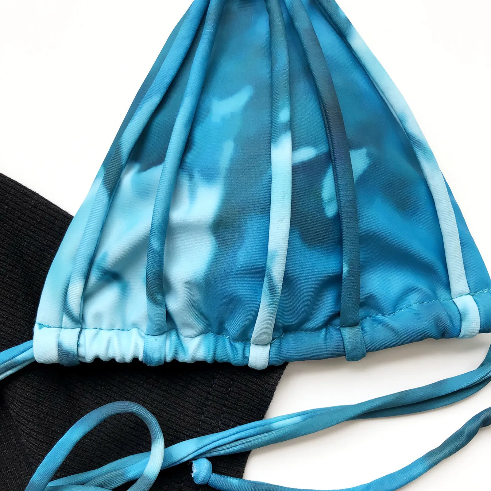 Новинка 2021 Женский комплект бикини с лямкой на шее купальник из двух предметов