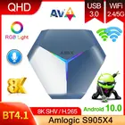A95X F4 QHD ТВ Android 10,0 ТВ коробка A95XF4 для приставки Android Smart ТВ коробка с 2,4G 5G двухъядерный процессор Wi-Fi 8K 128G медиаплеер Android Декодер каналов кабельного телевидения