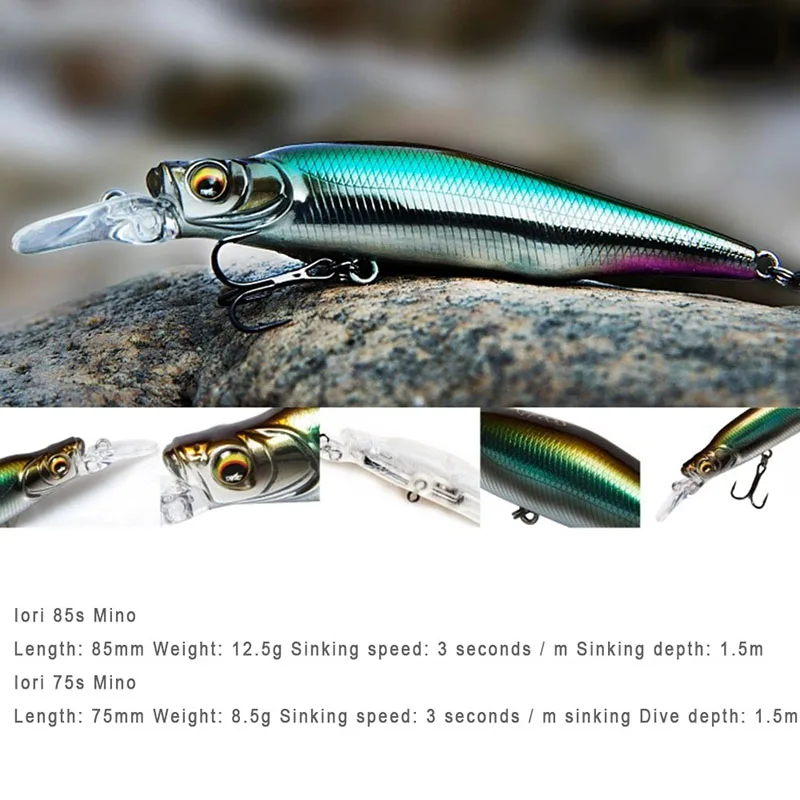 1PCS Laser Minnow Fishing Lure 7.5CM 8.5G Pesca Hooks Fish Wobbler Tackle Crankbait Artificial Japan Hard Bait Swimbait | Спорт и