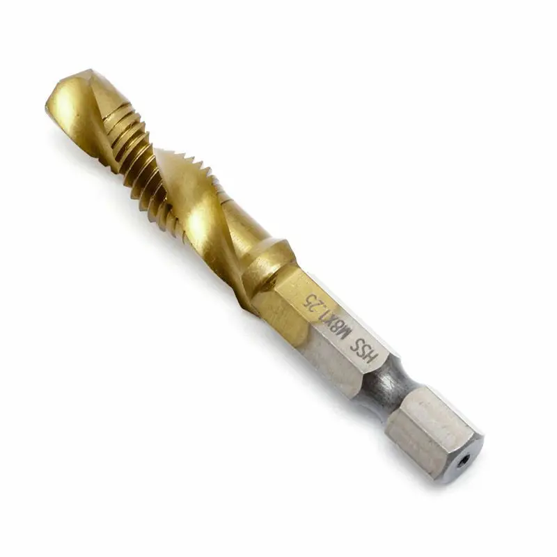 

New M3-M10 Hex Thread Quick Change Hex Shank Titanium Plated HSS Countersink Coated Taps Woodworking Drill Bits Hand Screw