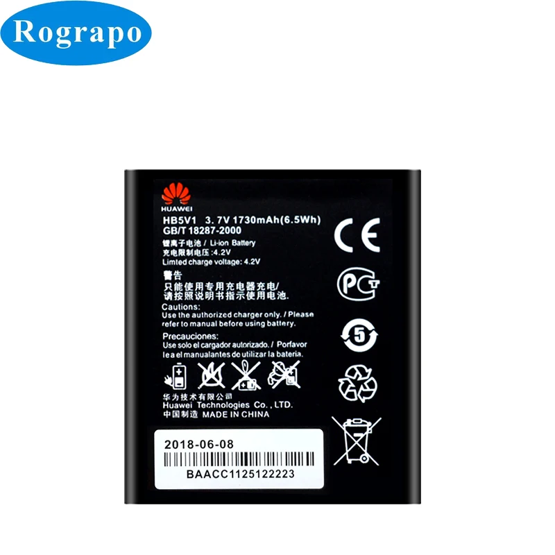 

1730mAh HB5V1 Replacement Battery For Huawei Y516 Y300 Y300C Y511 Y500 T8833 U8833 G350 Y535C Y336-U02 Y360-u61 Mobile Phone