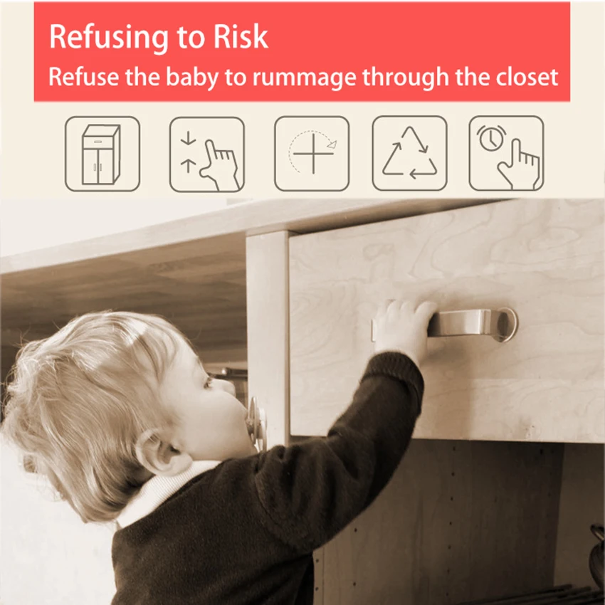 

Baby Cabinet Lock Children Safety Protection Kids Safety Latches Drawers Cupboards Childproof Product plastic latch