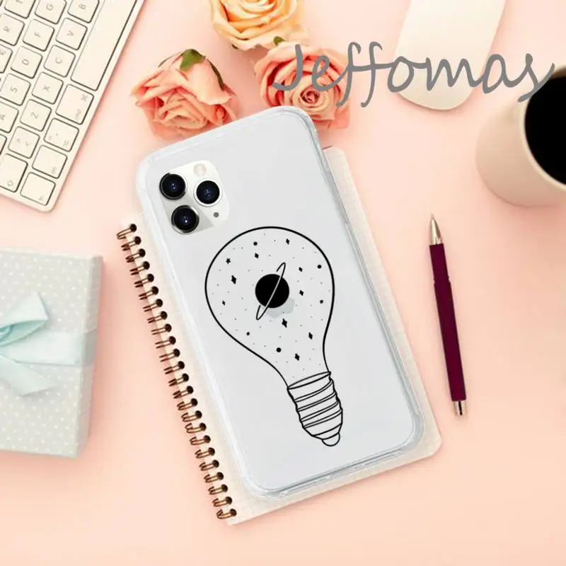 

Starry universe travel map Phone Case Transparent for iPhone 11 12 mini pro XS MAX 8 7 6 6S Plus X 5S SE 2020 XR