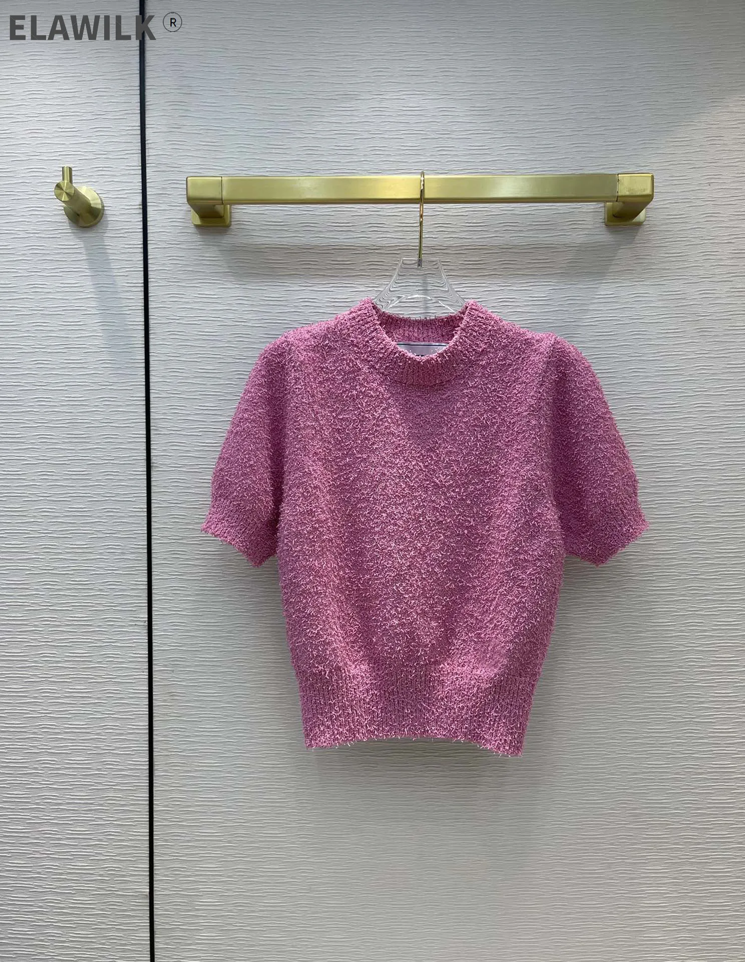 

Korean Fashion Brand Knitted Sweaters Pullovers Women Autumn 2021 Good Quality Short Sleeve Short Sleeve Pullovers Wool Sweaters