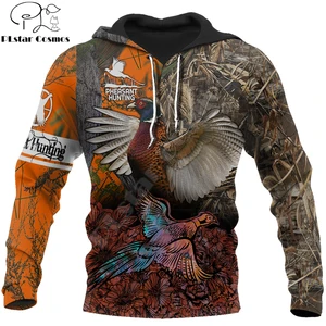 Охота на фазана 3D по всей поверхности с капюшоном и принтом в виде Для мужчин Толстовка с капюшоном унисекс уличной толстовки с капюшоном пуловер Повседневная куртка спортивные костюмы KJ0229