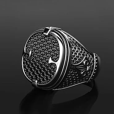 

Business Men's Fashion Silver Luxury Domineering Three-dimensional Carved Ring Wedding Engagement Party Jewelry