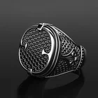 Мужские деловые ботинки модные серебряные Роскошные властная Трехмерная резные кольцо обручальное вечерние ювелирные изделия
