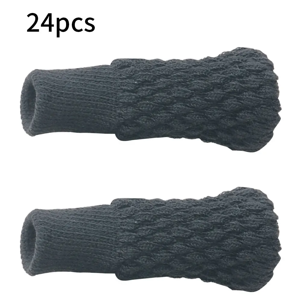 

24PCS Knitted Chair Socks Elastic Chair Leg Feet Covers Non-Slip Thick Furniture Feet Rubber Shoes For Protect Tile Floor