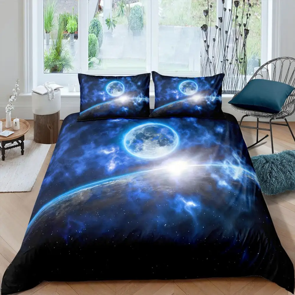 

3D Printing Dream Planet Duvet Cover Bedding Set Queen Size Duvet Cover Comforter Bed Cover Set Bedclothes Quilt Set Large Size