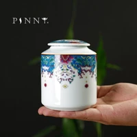 pinny 420ml color enamel tea jar ceramic tea storage chinese kung fu tea set environmentally friendly storage containers