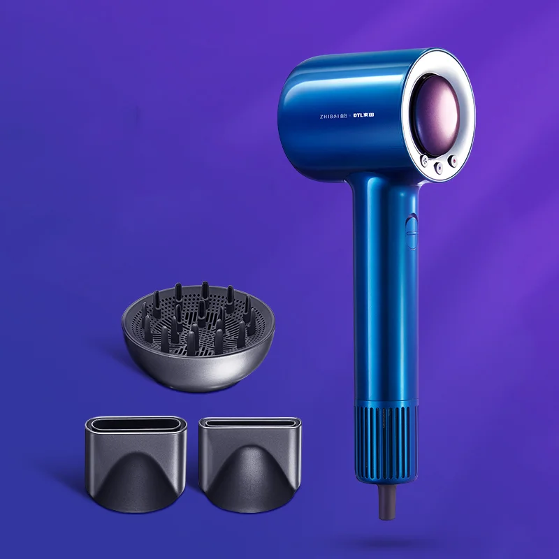 

High Speed Blue Hair Dryer For Hair Temperature Blow Dryer Home Travel Dryer Portable Speed Adjustment Temperature Fan Hairdry