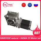 5:1-80:1 червячный редуктор NMRV030 11 мм Входной вал RV030 червячный редуктор с двигателем NEMA 23 2 нм