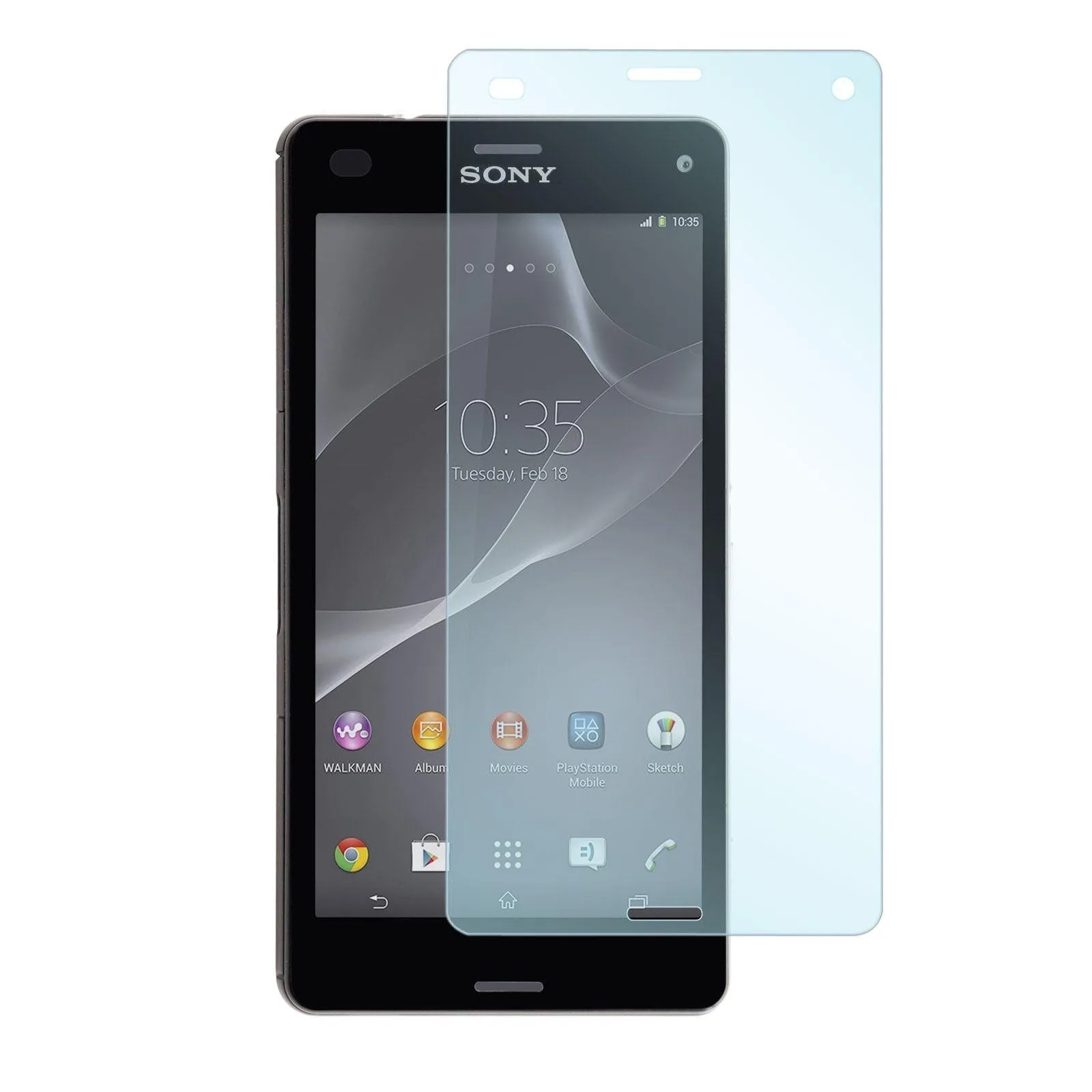 Защитное стекло &quotПлоское&quot для Sony D5803 (Z3 Compact) Салфетки в комплекте | Мобильные