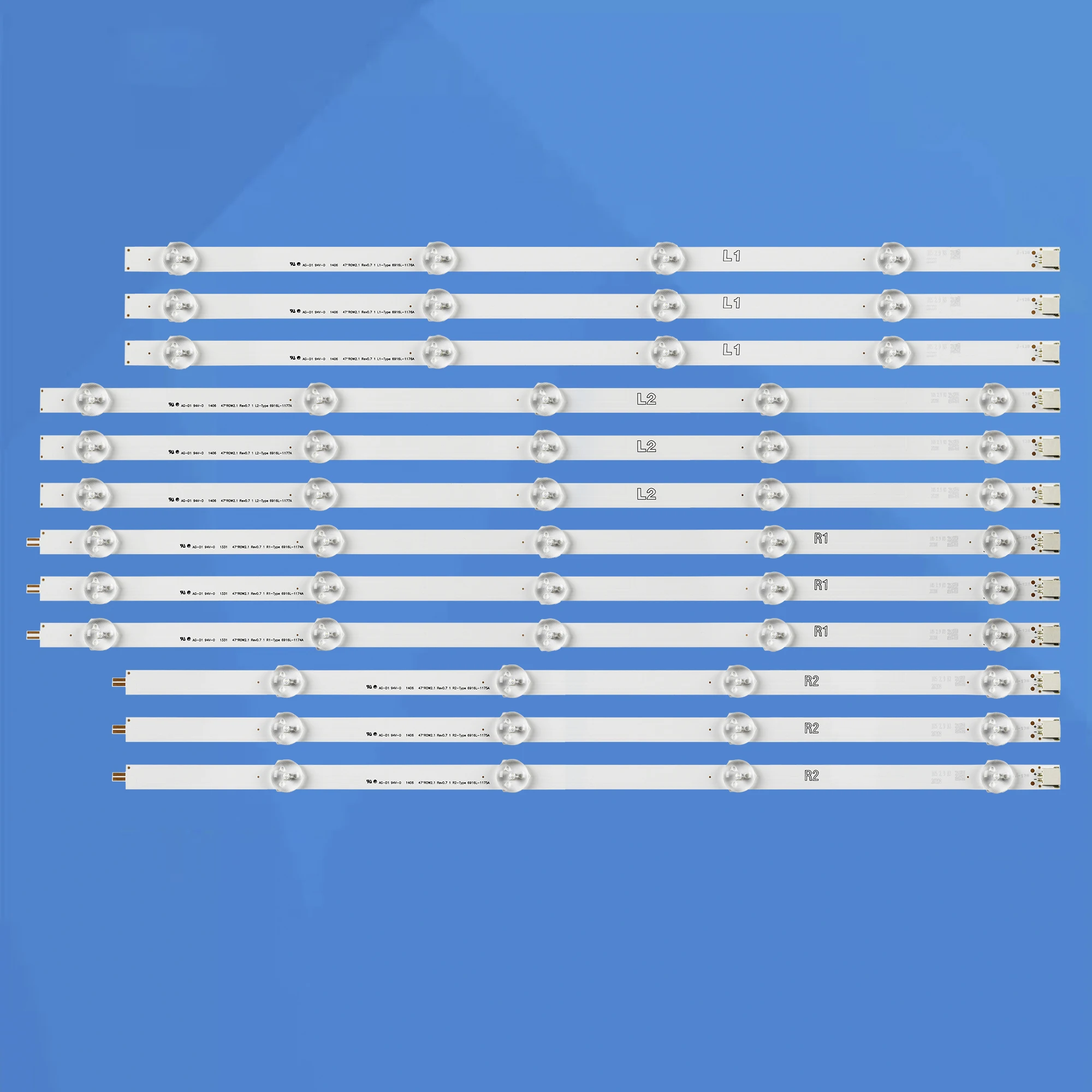 Новая часть 12 шт./компл. Светодиодные ленты идеально подходит для LG 47 дюймов LC470DU