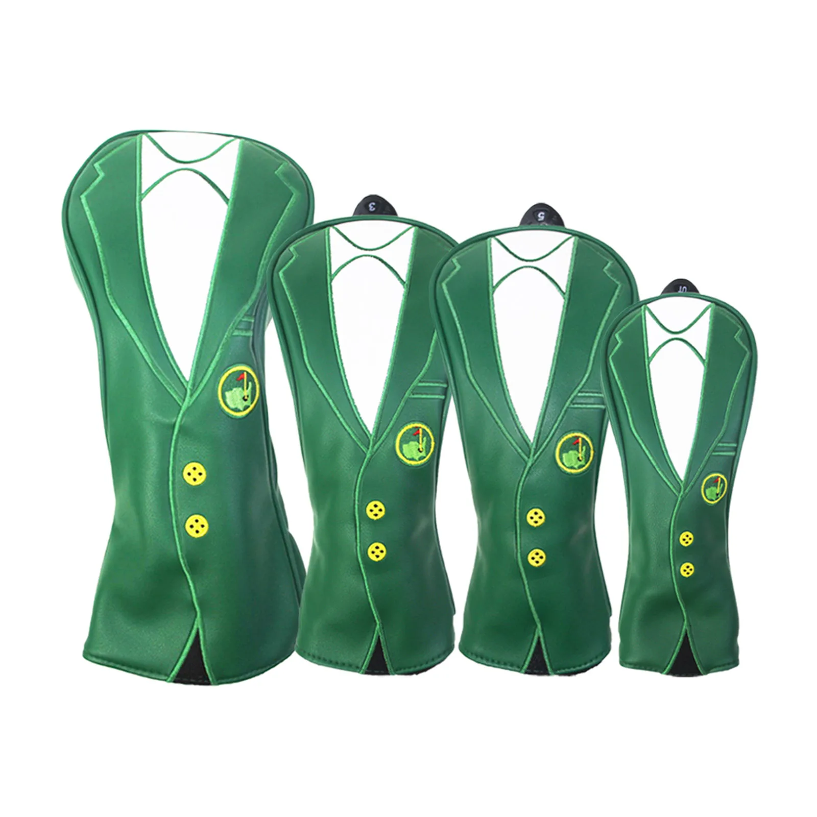 

Golf Wood Headcover PU Leather Drivers Covers Club Protector Golfer Gift