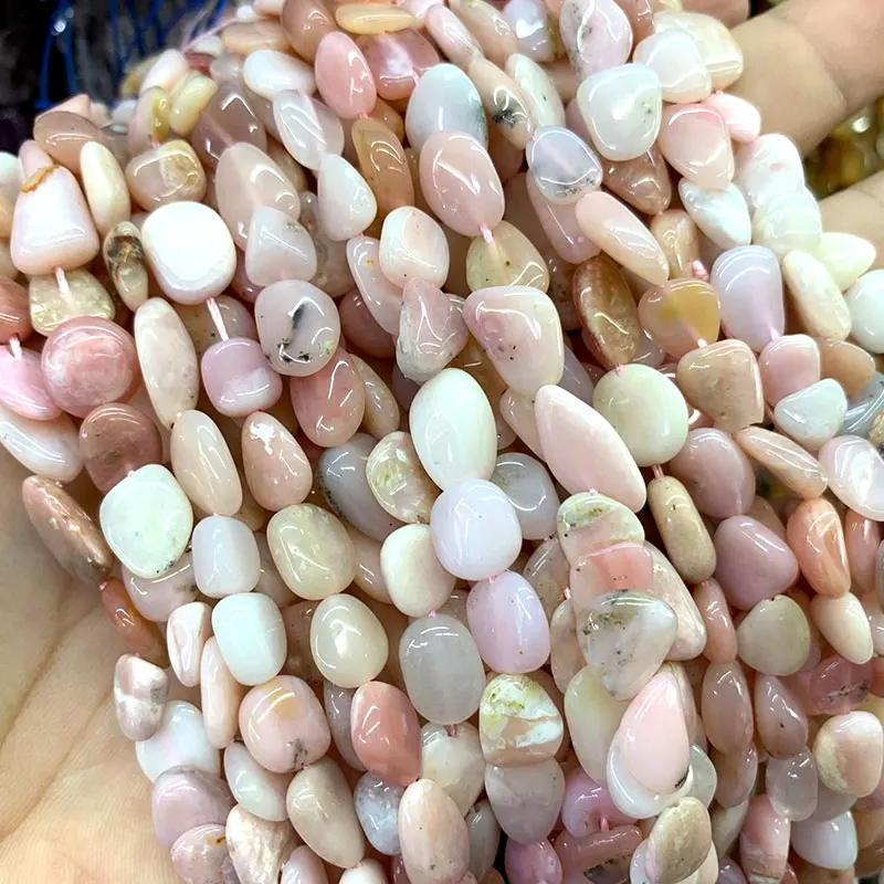 8-12 мм натуральные Агаты гранат Амазонит жады аметисты Выгравированные бусины для самостоятельного изготовления ювелирных изделий браслет ожерелье - Цвет: pink opal
