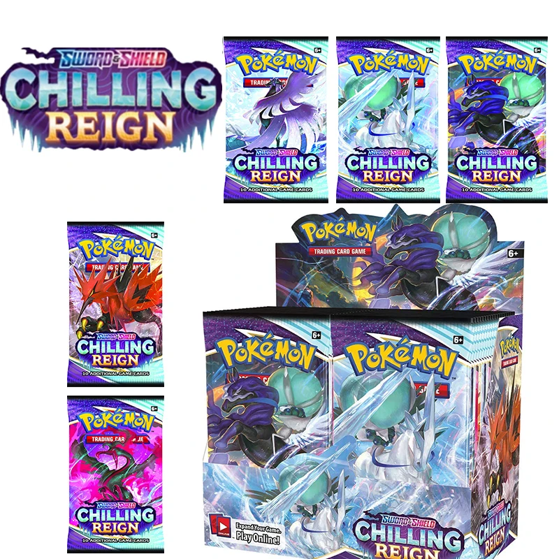 

10 шт. Карты Покемон меч и щит боевые стили полная новая запечатанная Розничная коробка (36 упаковок) Покемоны карты для детей Подарки
