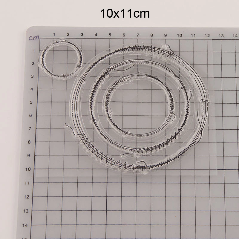 Прозрачная Круглая Рамка для стежков новинка 2020 резиновый штамп скрапбукинга