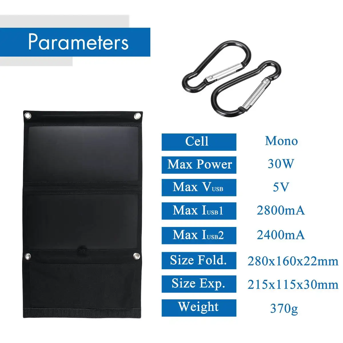 LEORY Sun power 30 Вт 5 В складное зарядное устройство на солнечной батарее с двойным USB
