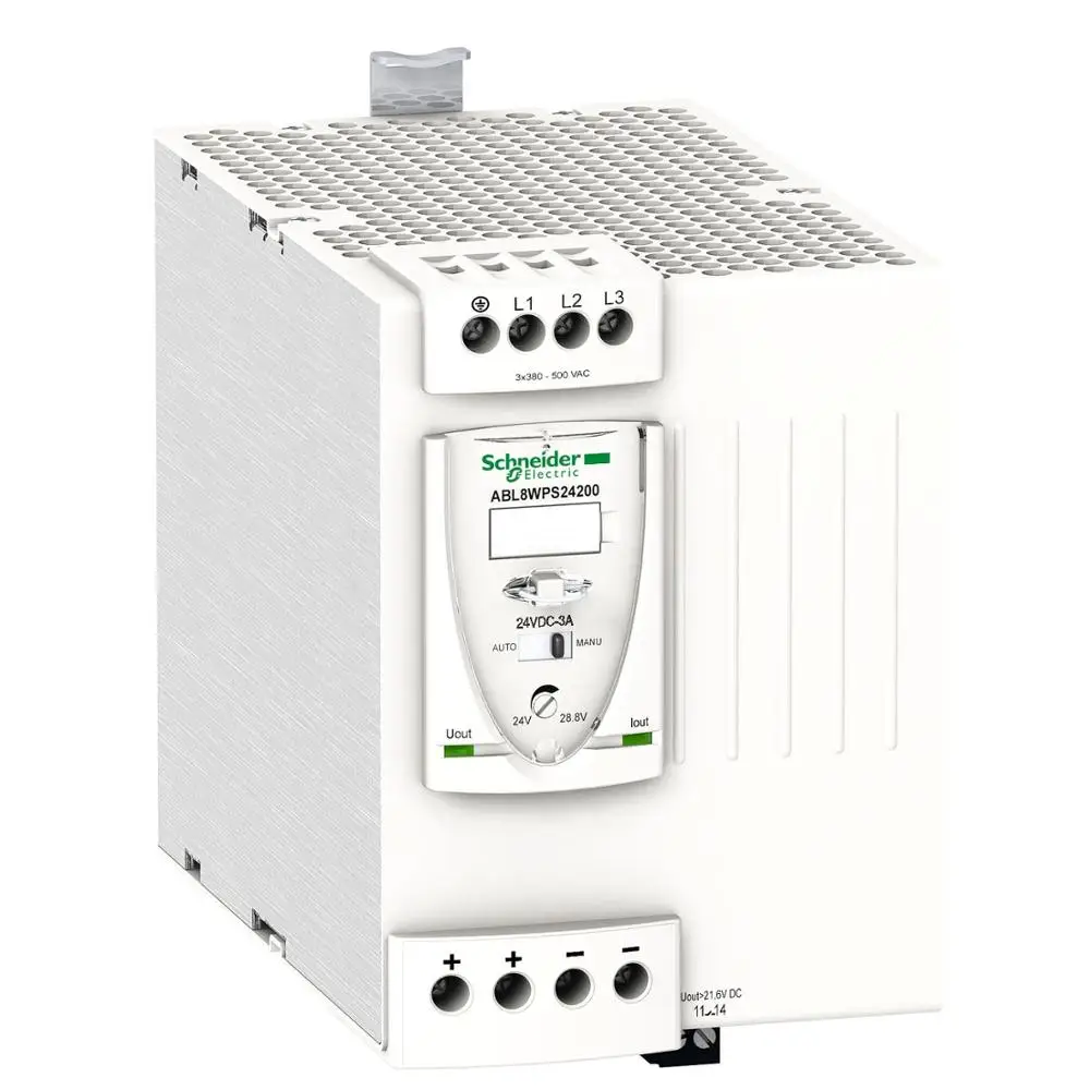 

Rail Type Universal Switching Power Supply Adjustment Switch Mode ABL8WPS24200 Three- Phase 380 - 500VAC DC24V 20A Three Phase