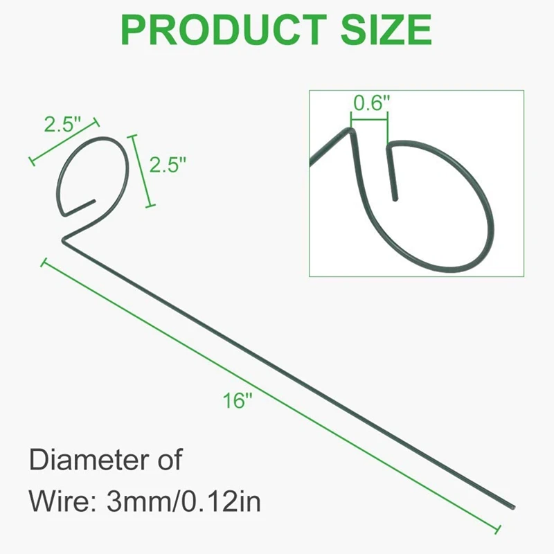 

12 Packs of 16-Inch Garden Plant Support Piles with 15 Pcs Plant Labels, Single Plant Flower Support